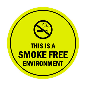 Signs ByLITA Circle This Is A Smoke Free Environment Sign